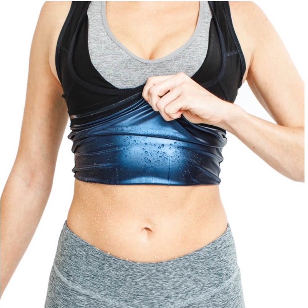 Black Women’s Sweat Shaper Top Sz S/M NWOT